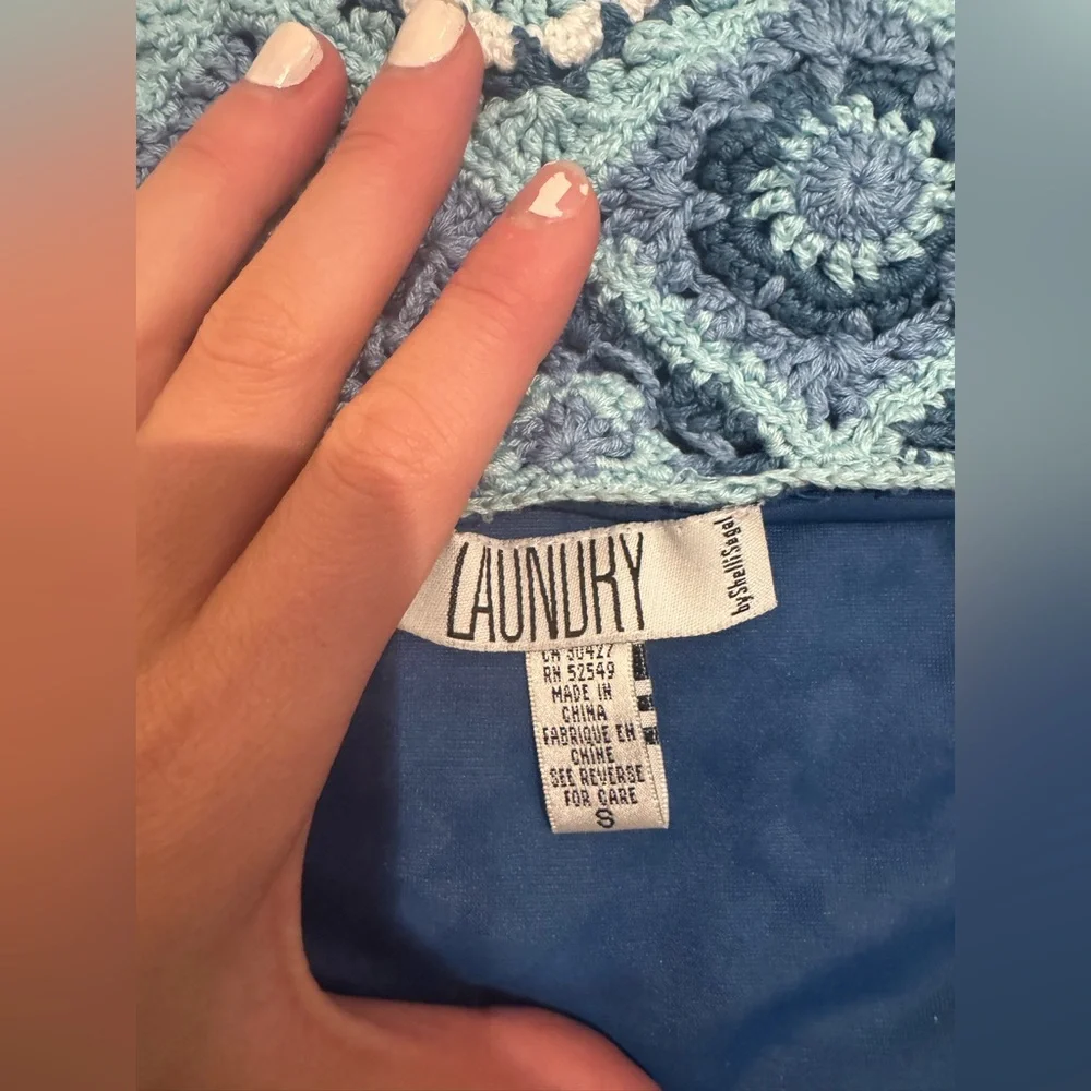 Crotchet blue dress - gorgeous on and perfect for summer - Picture 2 of 4